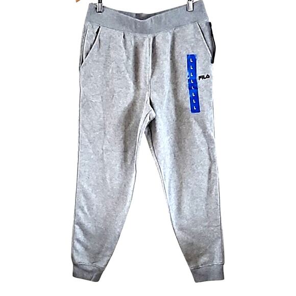 NWT Fila Women's Heavyweight Fleece Joggers Color Gray size Large - Picture 2 of 7